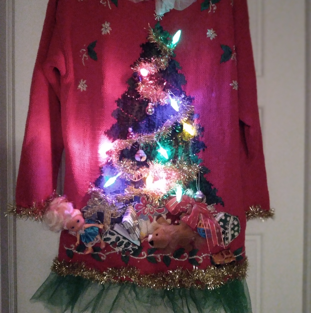 Light up ugly Christmas sweater
